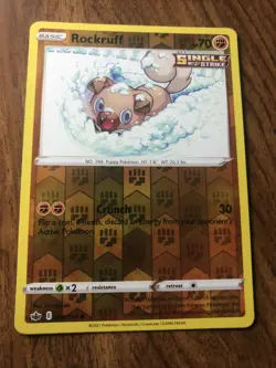 Rockruff - 086/198 - Common - Reverse Holo Pokemon Chilling Reign - Image 1