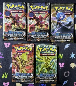 Pokemon Steam Siege Booster Pack Art Set - 5 Packs NEW SEALED - Image 1