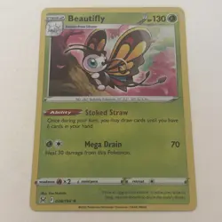 Beautifly 008/196 Lost Origin Holo Rare Pokemon Card TCG NM - Image 1