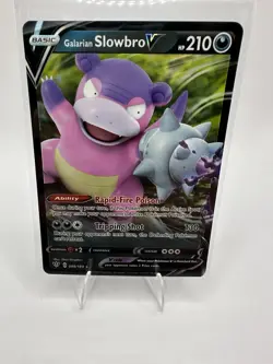 Pokemon TCG Galarian Slowbro V 099/189 Darkness Ablaze Ultra Rare Holo Card NM - Image 1