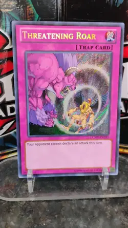 THREATENING ROAR Holo Foil YU-GI-OH Trading Card LCYW-EN297 - Image 1