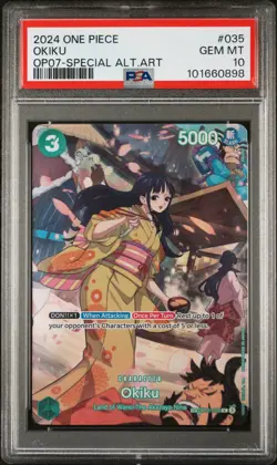One Piece 500 Years In The Future OP07 Okiku Special Alt Art OP01 035 SP PSA 10 - Image 1