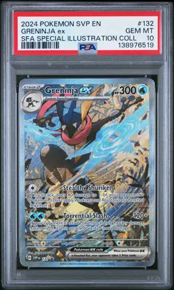 2024 POKEMON SVP EN-SV BLACK STAR PROMO #132 GRENINJA EX PSA 10 - Image 1