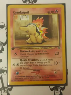 Pokemon TCG Cyndaquil 57/111 - Neo Genesis 1st Edition Common Card M/NM - Image 1