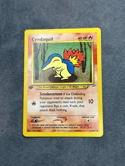 Pokemon TCG Cyndaquil Neo Genesis 1st Edition Common Card 57/111 - Image 1
