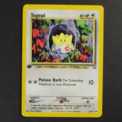 Togepi 51/111 Neo Genesis First Edition Pokemon TCG VG Condition - Image 1