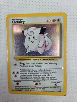 Pokemon Clefairy Holo Card 005/102 Base Set - Image 1
