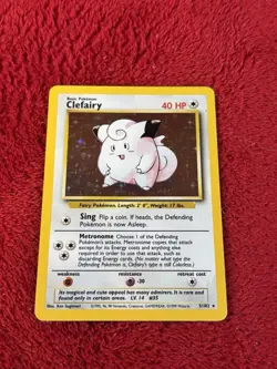Clefairy 005/102 Base Set Holo Wotc Pokemon Card 1999 Played - Image 1