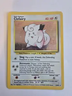 Clefairy 005/102 Pokemon Base Set 2 Holo Rare Card MP - Image 1