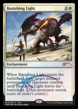 Moderate Play, English MTG Foil Banishing Light - Foil FNM 2014 FNM Promos Magic - Image 1