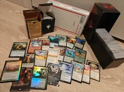 1200+ Magic the Gathering MTG bulk card lot with foils, rares, storage boxes - Image 1