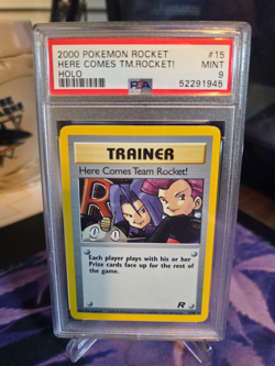 2000 Pokemon Here Comes Team Rocket Holo #15 PSA 9 Mint Vintage WOTC! - Image 1