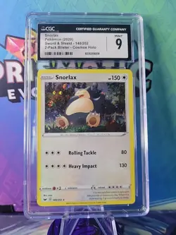 SNORLAX CGC 9 POKEMON SWORD & SHIELD - COSMOS HOLO - 2-PACK BLISTER 2020 - Image 1