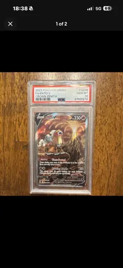 Pokemon Crown Zenith Raikou V & Entei V PSA 10 Lot - 2 Cards - Image 3