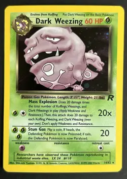 Pokemon TCG Dark Weezing 14/82 Team Rocket Holo NM - Image 1