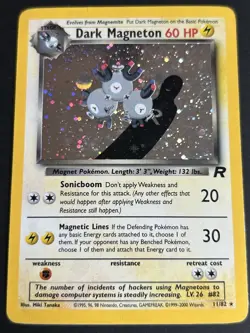 Pokemon TCG Dark Magneton 11/82 Team Rocket Holo Rare Unlimited MP - Image 1