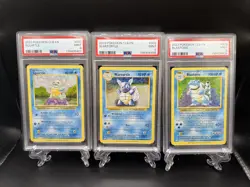 2023 Pokemon Classic Collection Squirtle Wartortle Blastoise Holo PSA 9 All 3 - Image 1