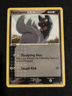Pokemon TCG Poochyena EX Holon Phantoms 80/110 Regular Common LP - Image 1