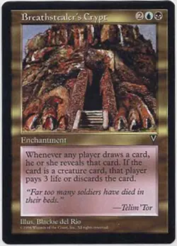 BREATHSTEALER'S CRYPT X1 MAGIC Mtg VISIONS LIGHT PLAY (LP) 1996 - Image 1