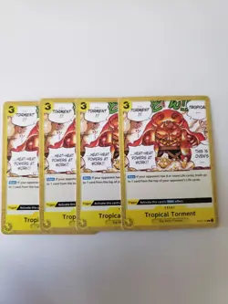 4x Playset NM/M Tropical Torment OP03-120 One Piece Card Game English TCG - Image 1