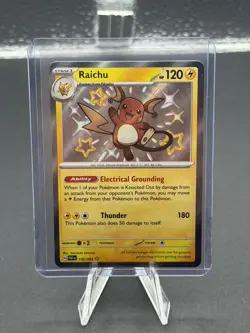 2024 Pokemon - Raichu 132/091 SV: Paldean Fates Holo - Shiny Rare NM PACK FRESH - Image 1