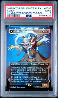 Kefka Court Mage JP Surge Foil PSA 9 Graded Final Fantasy MTG - Image 1