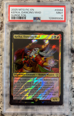 2025 MTG FINAL FANTASY COMMANDER SURGE FOIL #0084 KEFKA, DANCING MAD PSA 9 Mint! - Image 1