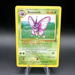Pokemon TCG Jungle Set Venomoth Unlimited #29/64 Non Holo Rare 1999 WOTC VTG NM - Image 1
