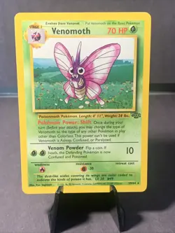 Pokemon TCG Jungle Set Venomoth Unlimited #29/64 Non Holo Rare 1999 WOTC VTG MP - Image 1