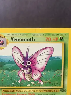 Pokemon TCG Jungle Set Venomoth Unlimited #29/64 Non Holo Rare 1999 WOTC VTG MP - Image 2