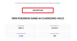 1999 Pokemon 4/102 Charizard Holo Rare PSA 9 Base Set Unlimited MINT #4 Old Cert - Image 3