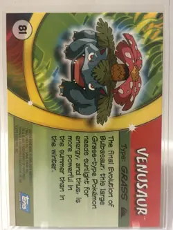 Venusaur Pokemon Advanced Challenge Topps TCG Card 2004 #81 - Image 2