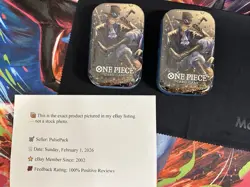 Dented!💥 Bandai One Piece Card Game Tin Pack Set Vol. 2 [Set of 2] New, Sealed - Image 1