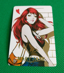 Mary Jane MJ Watson Premium Anime GOLD FOIL NAME Waifu Art Card - Image 1