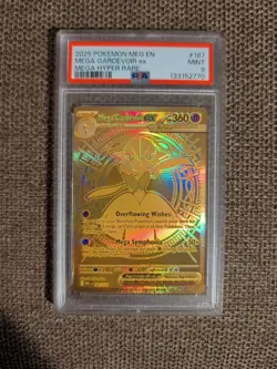 Pokemon Meg Evolution Mega Hyper Rare Card #187 Meg Gardevoir EX, PSA 9 - Image 1