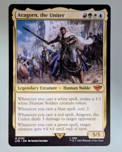 Aragorn, the Uniter - Lord of the Rings #192 Mythic Rare - Mint, Pack Fresh MtG - Image 1