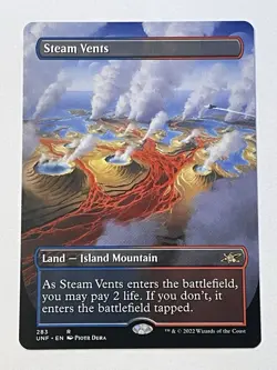 MTG Steam Vents NM Regular (Borderless) Unfinity Magic The Gathering - Image 1