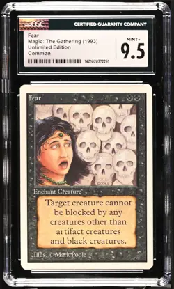 1993 Unlimited Edition Magic The Gathering Fear CGC 9.5 - Image 1