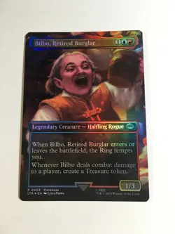 MTG Bilbo, Retired Burglar *BORDERLESS FOIL* The Lord of the Rings 403 NM - Image 1