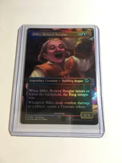 MTG Bilbo, Retired Burglar *BORDERLESS FOIL* The Lord of the Rings 403 NM - Image 3