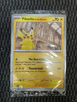 Pokemon x Natural History Museum Promo - Pikachu At The Museum JUMBO card - Image 1
