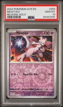 PSA 10 - Mewtwo 059/142 Reverse Holo - Pokemon Stellar Crown English - Image 1