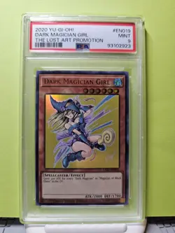 Yu-Gi-Oh Dark Magician Girl LART-EN019 PSA 9 - Image 1