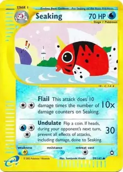 Seaking - 59/147 - Pokemon Aquapolis Reverse Holo Rare Card LP - Image 1