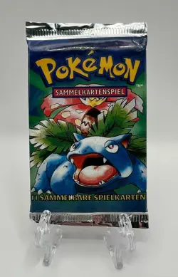 (403131) Pokemon GERMAN Base Set Unlimited Edition Booster Pack - Factory Sealed - Image 1