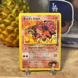 BROCK'S VULPIX W Stamp Pokemon Card - WOTC Promo - Gym Challenge - 37/132 LP (A) - Image 1