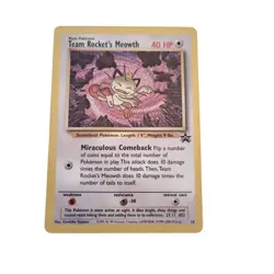 Carta Pokemon - Team Rocket's Meowth 18 Promo Black Star - WOTC - Vintage - ENG - Image 1