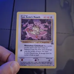 Carta Pokemon - Team Rocket's Meowth 18 Promo Black Star - WOTC - Vintage - ENG - Image 2
