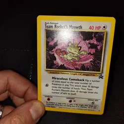 Carta Pokemon - Team Rocket's Meowth 18 Promo Black Star - WOTC - Vintage - ENG - Image 3