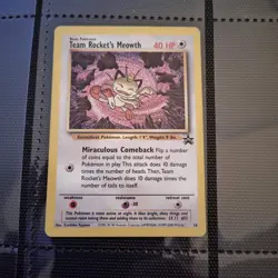 Carta Pokemon - Team Rocket's Meowth 18 Promo Black Star - WOTC - Vintage - ENG - Image 5